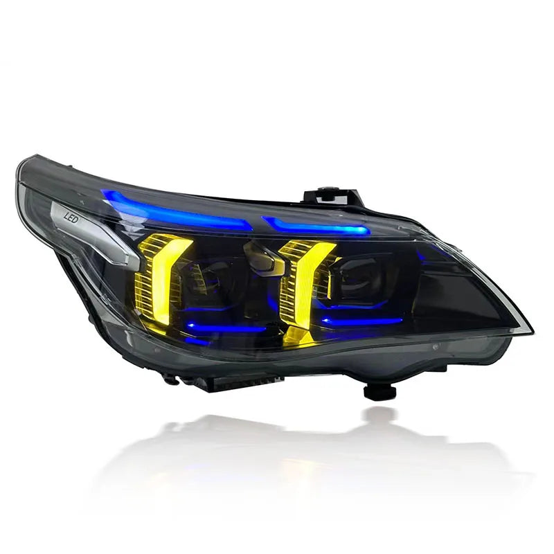 SJC Car Lighting Auto Accessories Headlamp for BMW 5 Series E60 Led Headlight 03-10 Upgrade Snake Eye Style Front Lamps