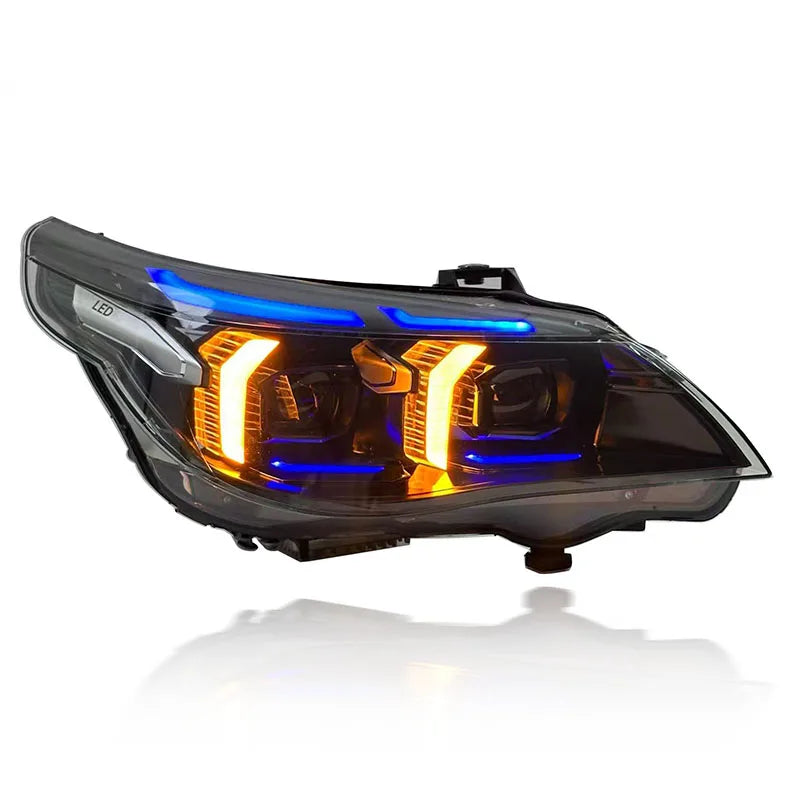 SJC Car Lighting Auto Accessories Headlamp for BMW 5 Series E60 Led Headlight 03-10 Upgrade Snake Eye Style Front Lamps