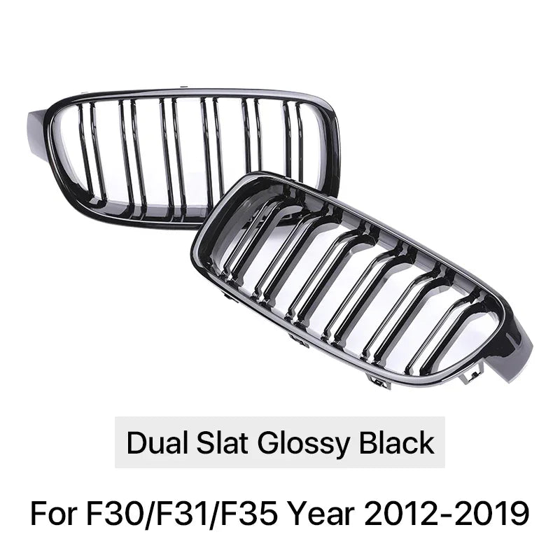 Front Refiting Racing Grille Carbon Fiber M Color Grill Kidney For BMW 3 Series F30 F31 F35 2012-2019 320i 328i 330i Accessories