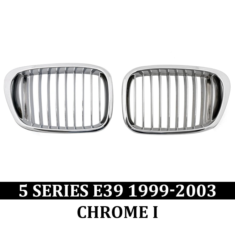 for BMW E39 5 Series Facelift Grill Black Matte Chrome Front Kidney Grille Car Tuning Body Kit