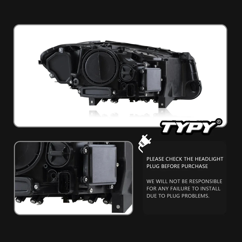 Car For BMW 5 Series F10 F18 Headlights 2011-2017 Upgrade Modified to New DRL Dynamic Turn Signal LED Headlight Auto Accessories