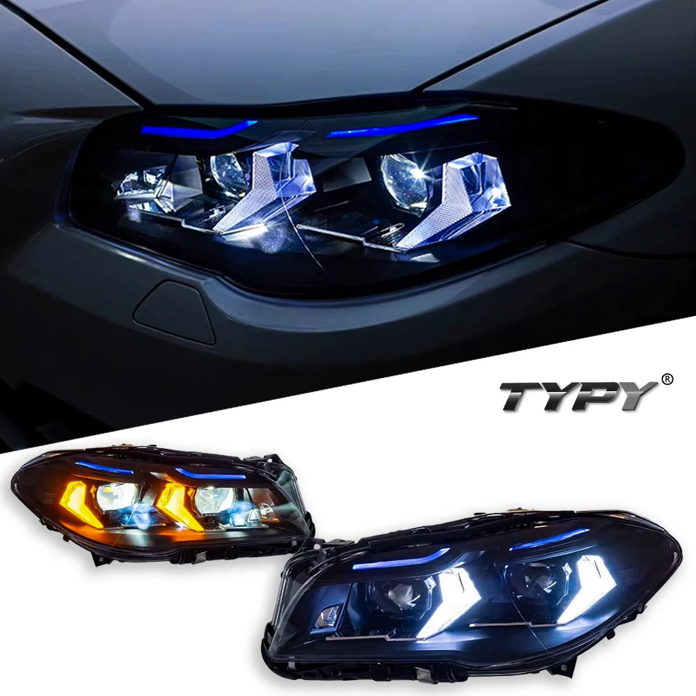 Car For BMW 5 Series F10 F18 Headlights 2011-2017 Upgrade Modified to New DRL Dynamic Turn Signal LED Headlight Auto Accessories
