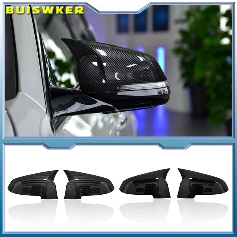 Carbon Fiber Look Black car Rearview Side Mirror cover Caps for BMW 5 6 7 Series F10 F11 F18 F07 F12 F13 F06 F01 F02 LCI
