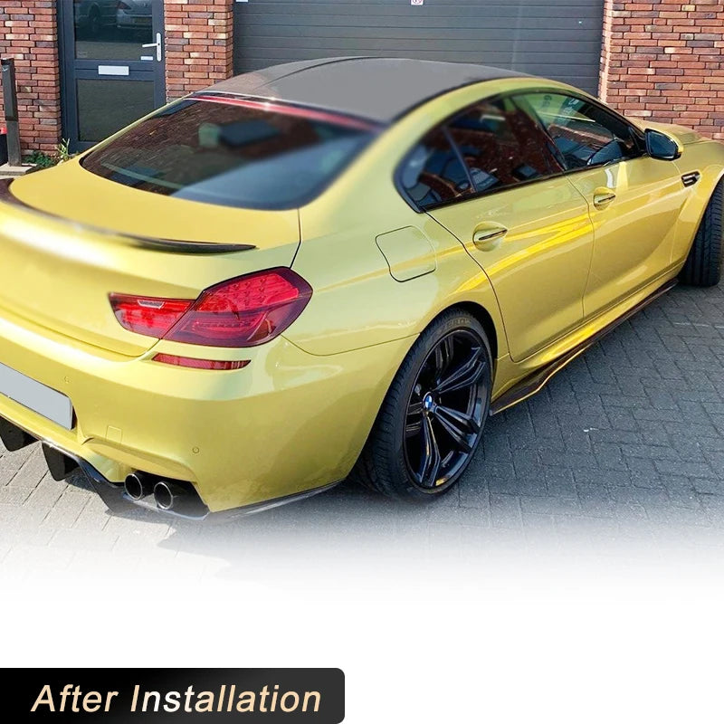 Carbon Fiber Car Side Skirts Extensions Lip Aprons for BMW 6 Series F06 M Sport Sedan 2012-2017 Side Door Skirts