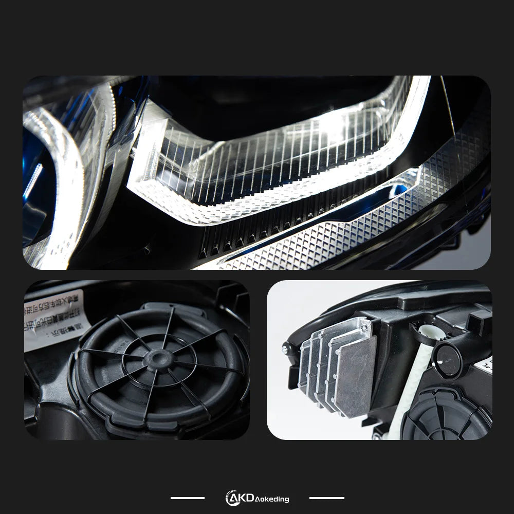 AKD CAR Lights for BMW G30 LED Headlight 2018-2020 520I 525i 530I 520D G38 F90 Head Lamp DRL Signal Laser style Auto Accessories