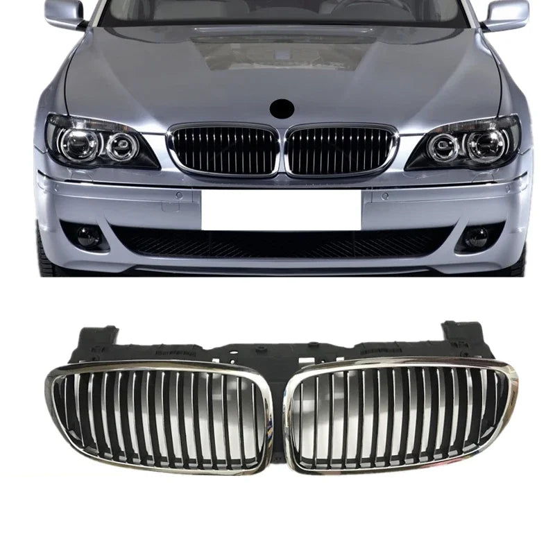 Chrome Front Hood Grille for 02-08 BMW E65 E66 7-Series Sedan 730i 730li 735i 735li 740i 740li 745i 745li 750i 750li 760i 760li