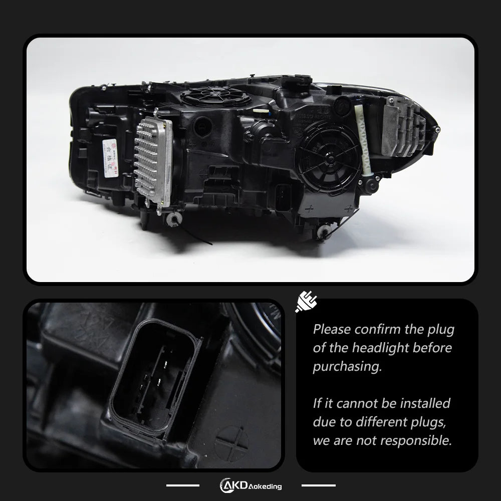 AKD Car Lights for BMW G30 LED Headlight Projector Lens 2017-2020 525i 530i 535i F90 G38 Head Lamp DRL Signal Auto Accessories