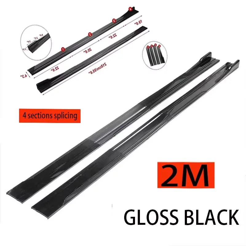 FOR BMW 840i M E39 E46 E53 E90 E92 E93 E60 E61 2M Car Side Skirt Extension Plate Lip Separator Bumper 2.18M Racing Side Spoiler