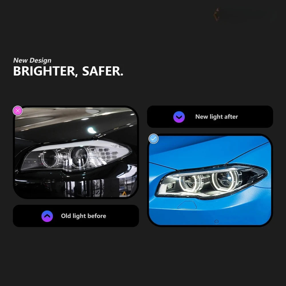 Headlight For BMW 5 Series F10 F18 LED Headlights 2010-2013 Head Lamp Car Styling DRL Signal Projector Lens Auto Accessories