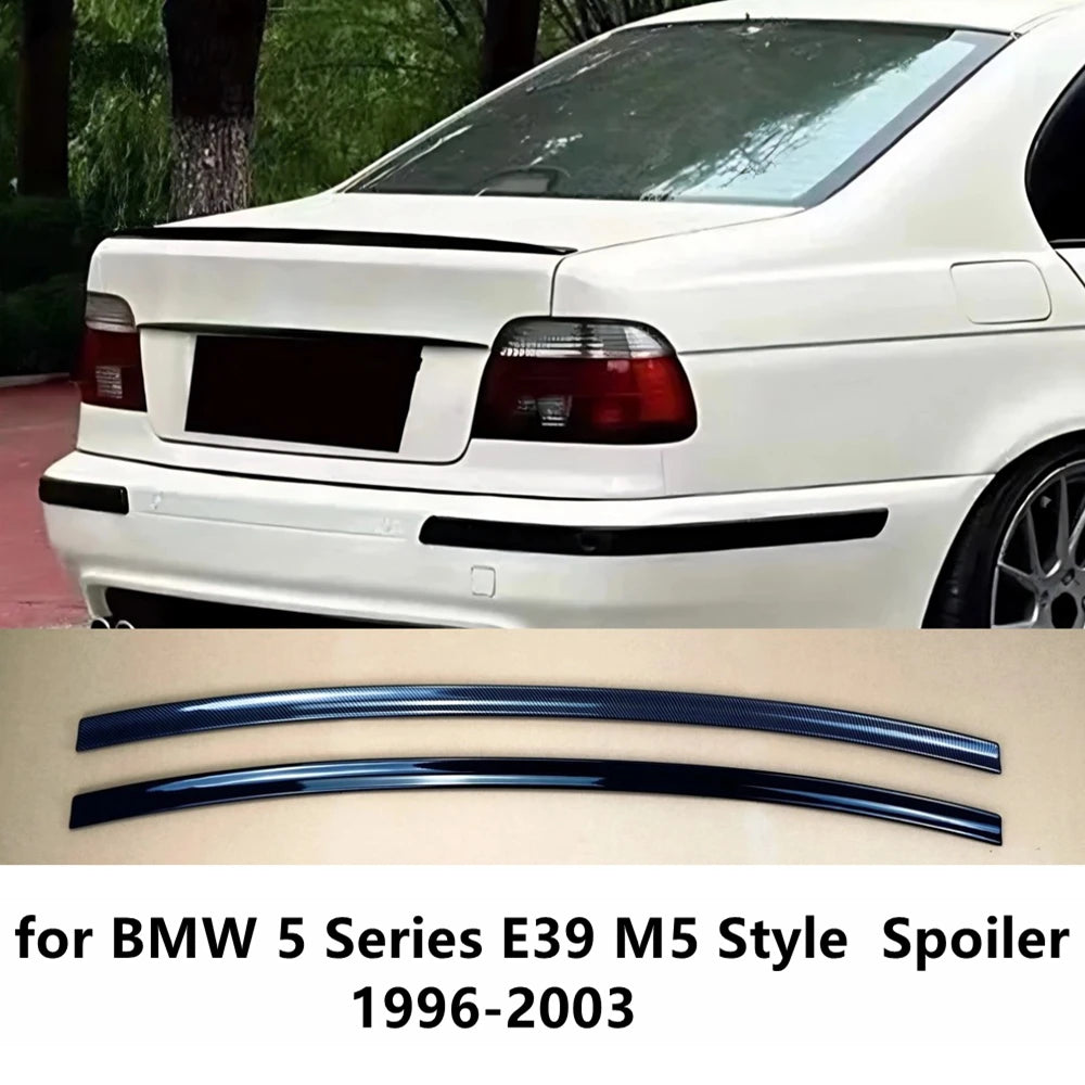 For 1996-2003 BMW 5 Series E39 E34 520i 525Li M5 Style Trunk Lip Spoiler, ABS Material, Carbon Fiber Look, Modified Accessories