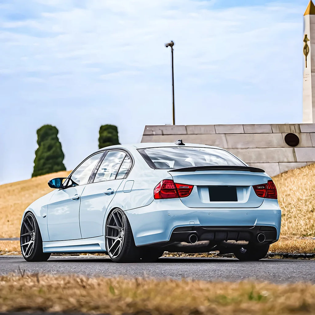 MP Style Rear Bumper Diffuser For BMW 3 Series E90 E91 320i 320d 325d 330d 335i 2005-2012 4-Door M-Sport Bodykits Tuning Black