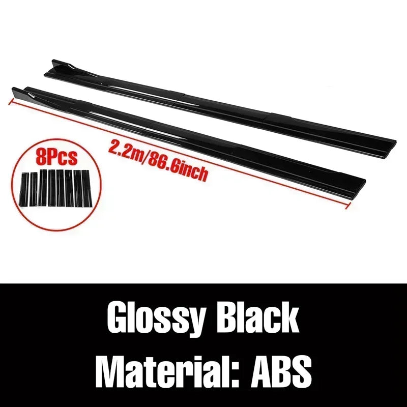 High Quality 2.2m Side Skirts Extension Rocker Splitters Diffuser Winglet Wings For BMW 7 Series G11 G12 4-Door Sedan LCI 2020+