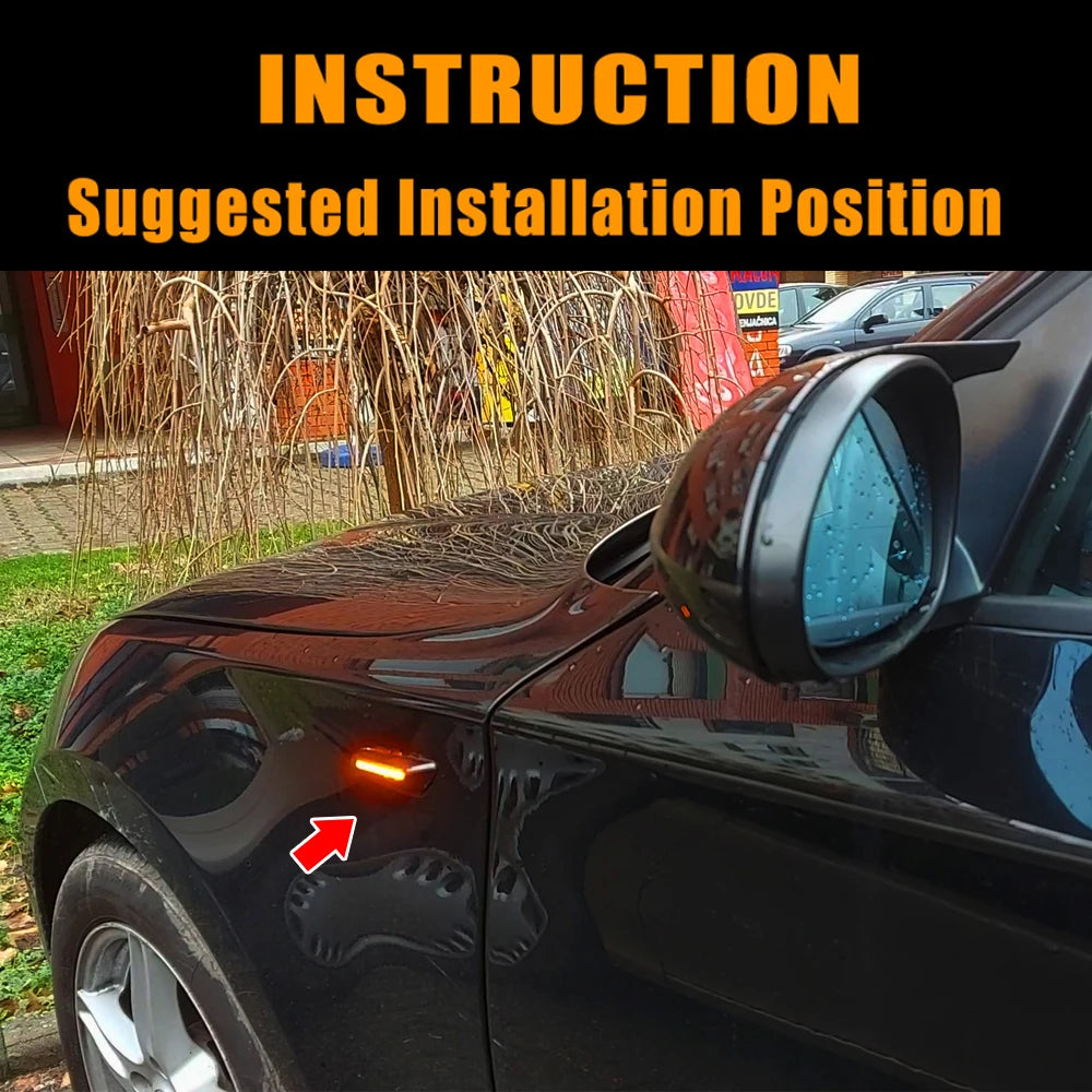 Sequential Flashing LED Turn Signal Side Marker Light For BMW E60 E61 E90 E91 E87 E81 E83 E84 E88 E92 E93 E82 E46 1 3 5 series