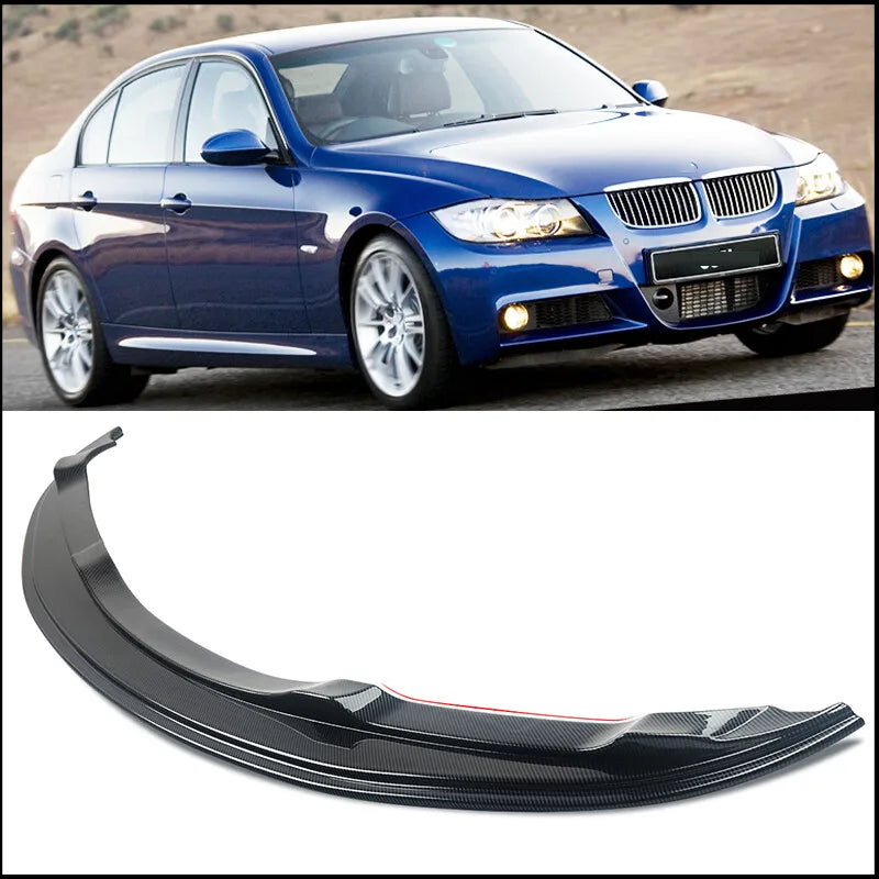 Front Lips Bumper FOR BMW 3 SERIES E90 E91 320d 330d 335d M PERFORMANCE 2005 2006 2007 2008 PRE LCI FRONT SPLITTER CARBON LOOK
