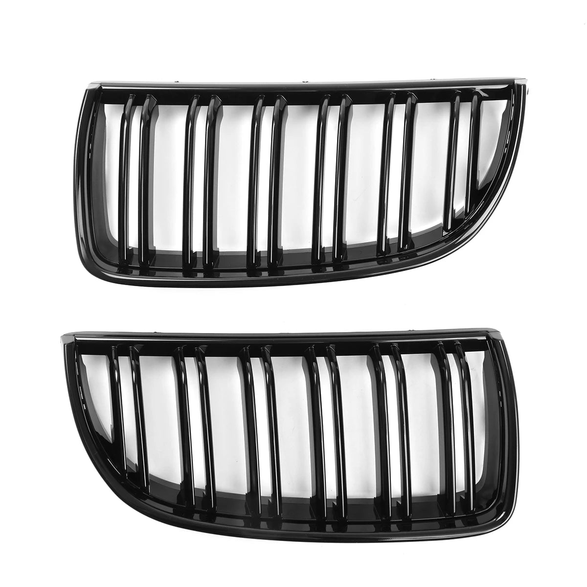 Car Grille Grill Front Kidney Gloss Black Double Slat Hood Grille For BMW E90 E91 Pre-Facelift 2005 2006 2007 2008 Racing Grills
