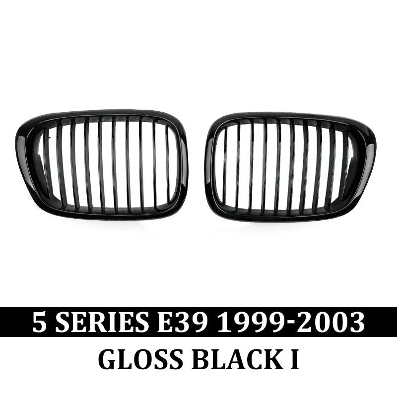 for BMW E39 5 Series Facelift Grill Black Matte Chrome Front Kidney Grille Car Tuning Body Kit