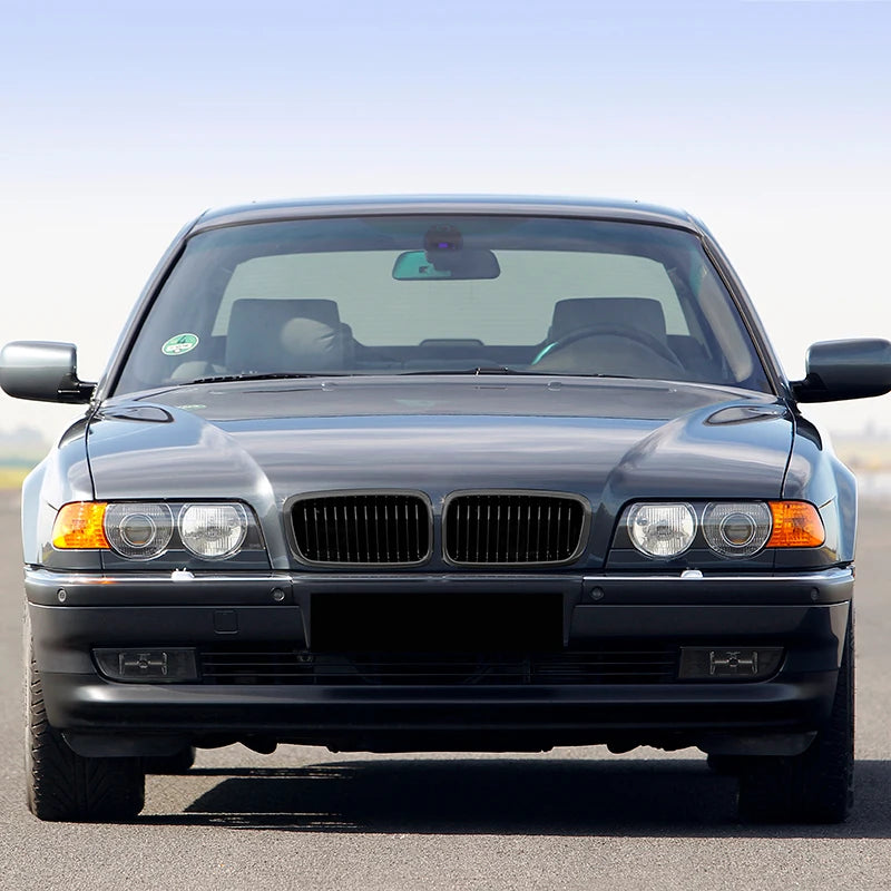 VZIP Front Kidney Racing Grille Glossy Black Single Slat Style For BMW 7 Series E38 1998 1999-2001 Replacement Car Accessories