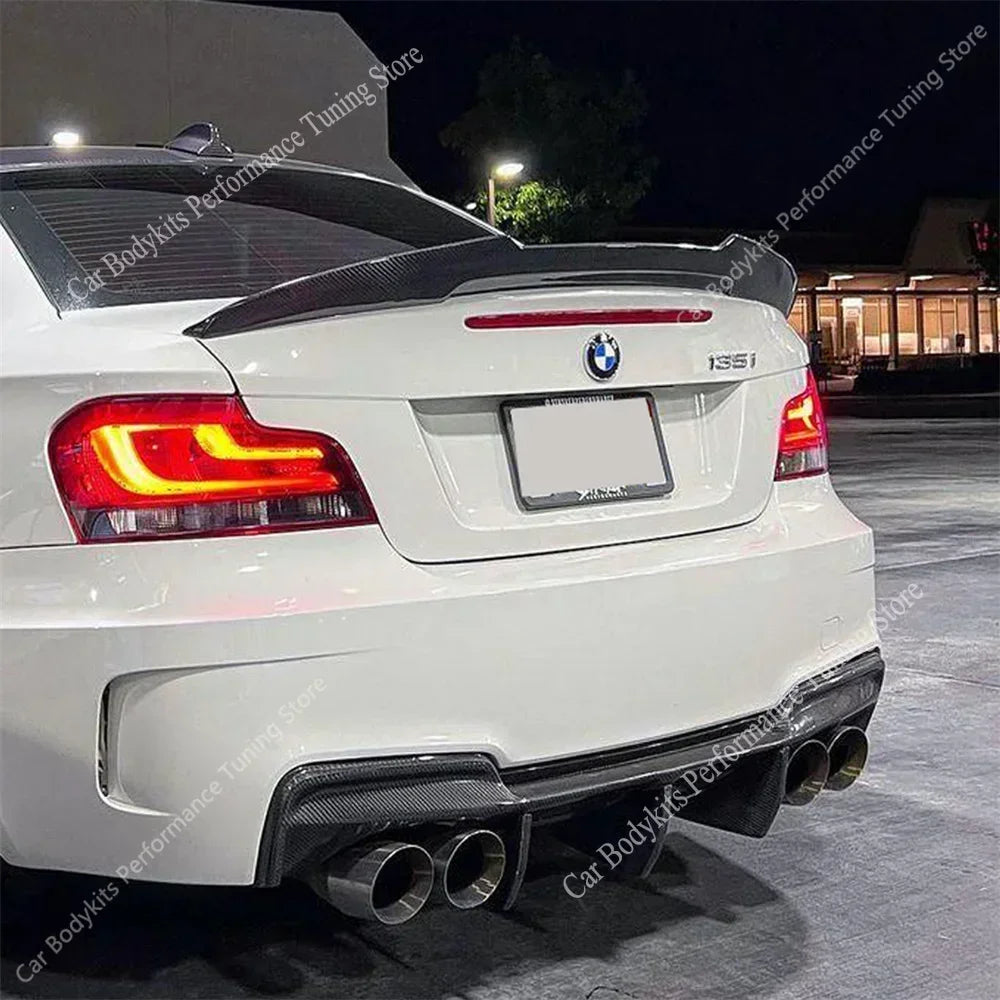 PSM Style Rear Wing For BMW E82 Rear Trunk Spoiler Lid 1 Series 135i 125i 123d 120i 120d M1 Rear Tail Wing Bodykit 2007-2014