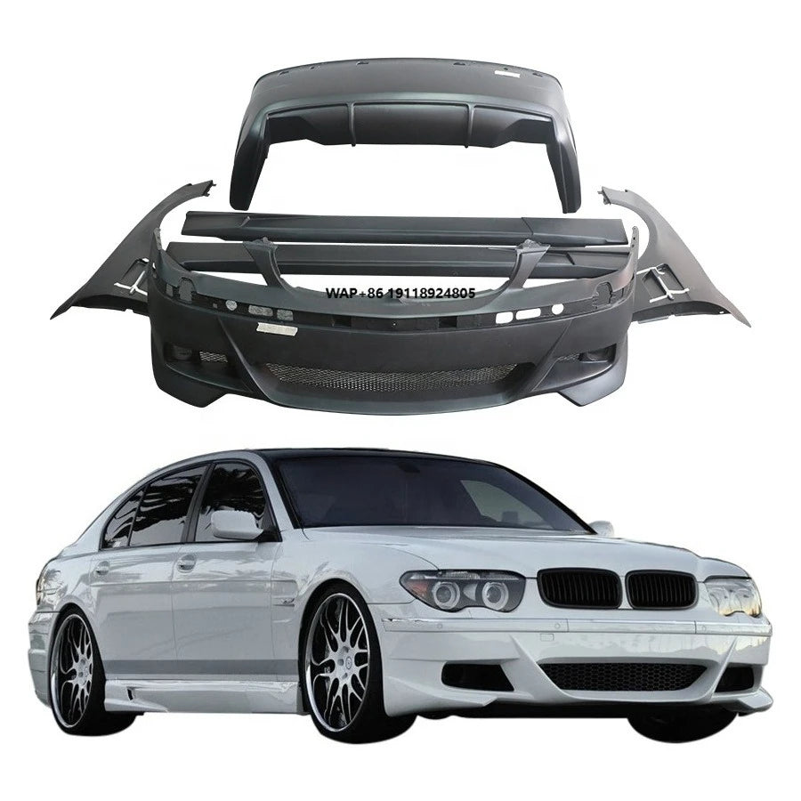 For  7 Series E65 E66 2002-2004 Body Kit Front Rear Bumper Side Skirts Fenders