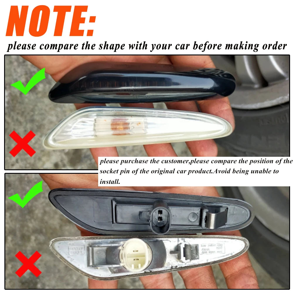 Sequential Flashing LED Turn Signal Side Marker Light For BMW E60 E61 E90 E91 E87 E81 E83 E84 E88 E92 E93 E82 E46 1 3 5 series