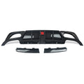 For 2019-2022 BMW 3 Series G20 G21 330i M340i Car Rear Bumper Lip Diffuser W/LED Carbon Fiber Gloss Black M Sport Accessories