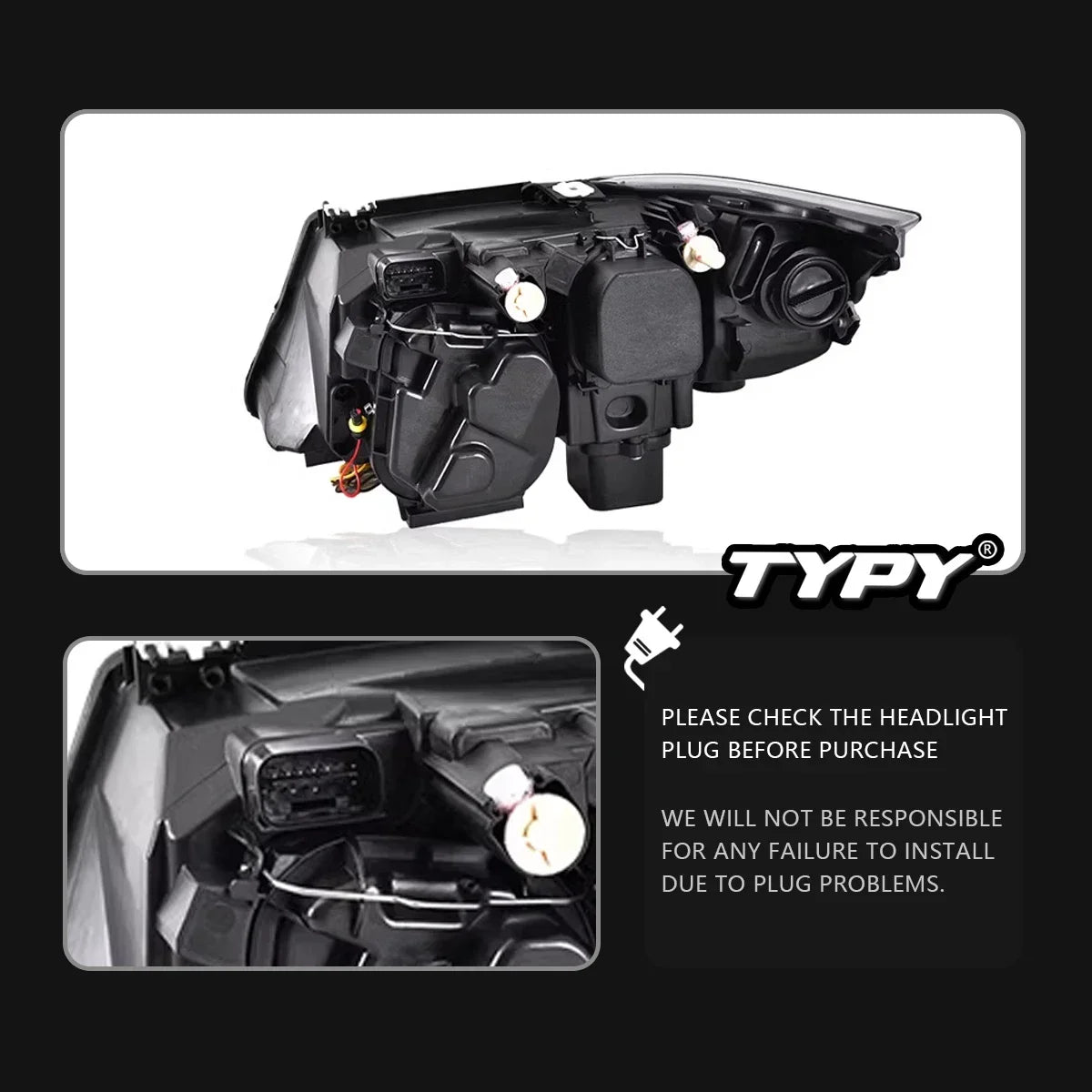 TYPY New LED Head Lamp Upgrade Modified For BMW 3 Series E90 Headlight 2005-2012 Dynamic Signal Head Lamp Auto Accessories