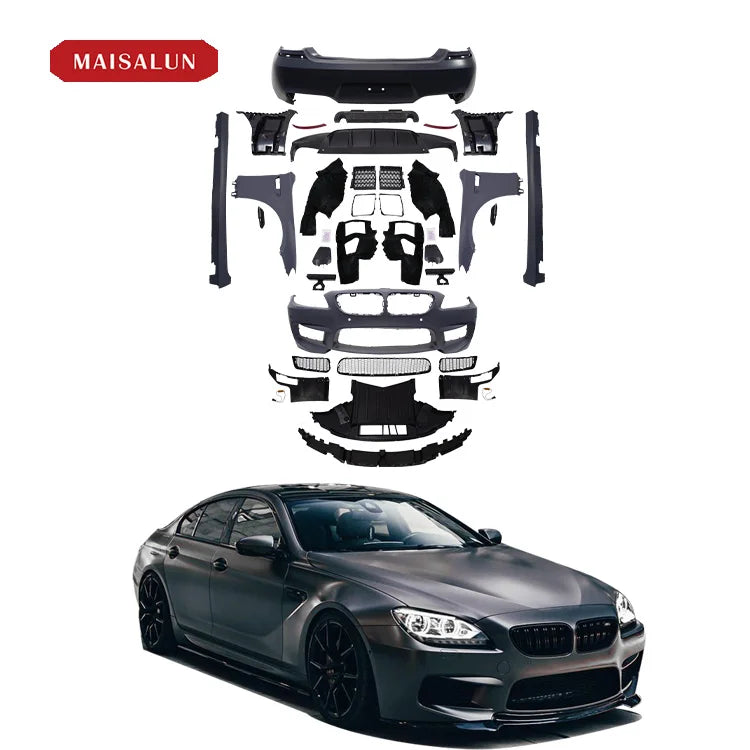 Wholesale PP Material Body Kit Car Accessories for BMW 6 Series F06 F12 F13 M6 Front Bumper Rear Bumper Side Skirts Bodykit