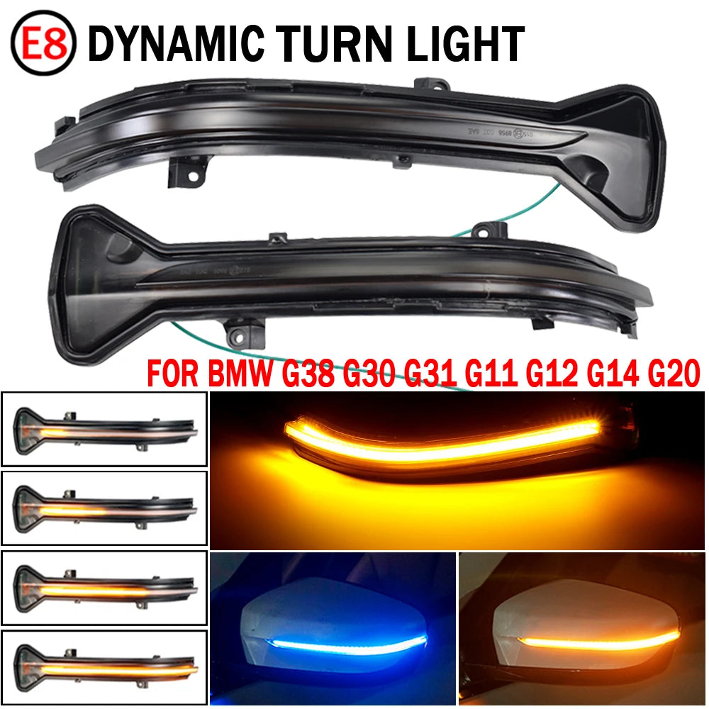 For BMW 3 5 6 7 8 Series G20 G30 G31 G32 G11 G12 G14 G15 M5 F90 Side Mirror Indicator Car LED Dynamic Turn Signal Light Blinker