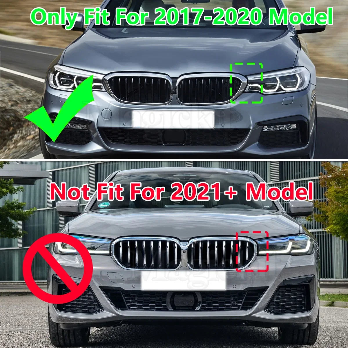 Diamond Style Racing Centre Grille for BMW 5 Series G30 G31 520i 530e 540i 2017 2018 2019 Front Bumper Kidney Grills