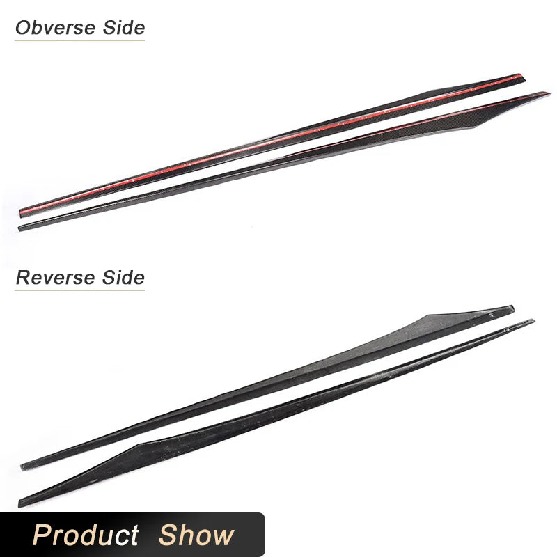 Carbon Fiber Car Side Skirts Extensions Lip Aprons for BMW 6 Series F06 M Sport Sedan 2012-2017 Side Door Skirts
