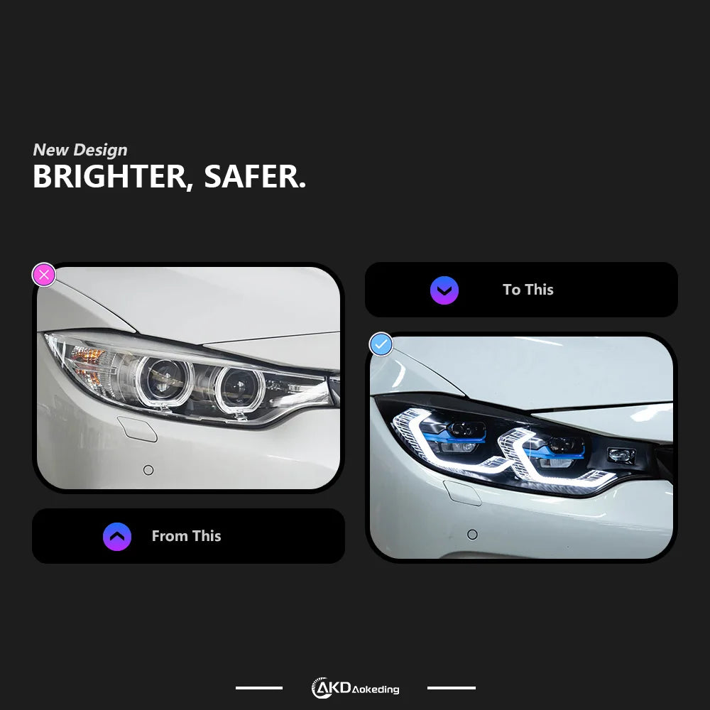 AKD Car Lights for BMW 4 Series F32 LED Headlight 2013-2020 M4  F33 F36 F82 LED HeadLamp DRL Signal front Automotive Accessories