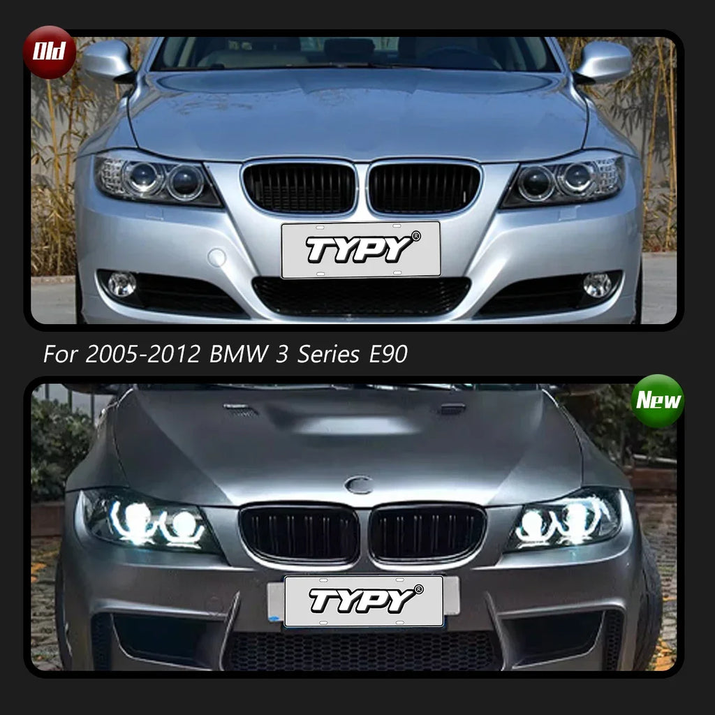 TYPY New LED Head Lamp Upgrade Modified For BMW 3 Series E90 Headlight 2005-2012 Dynamic Signal Head Lamp Auto Accessories
