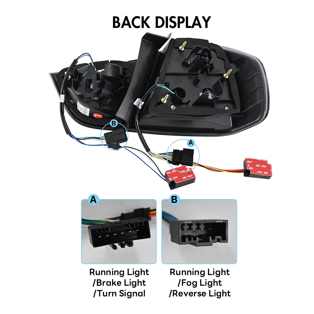 Pair LED Tail Light Assembly For BMW 3 Series E90 2009 2010 2011 2012 Rear Fog Running Light Taillight