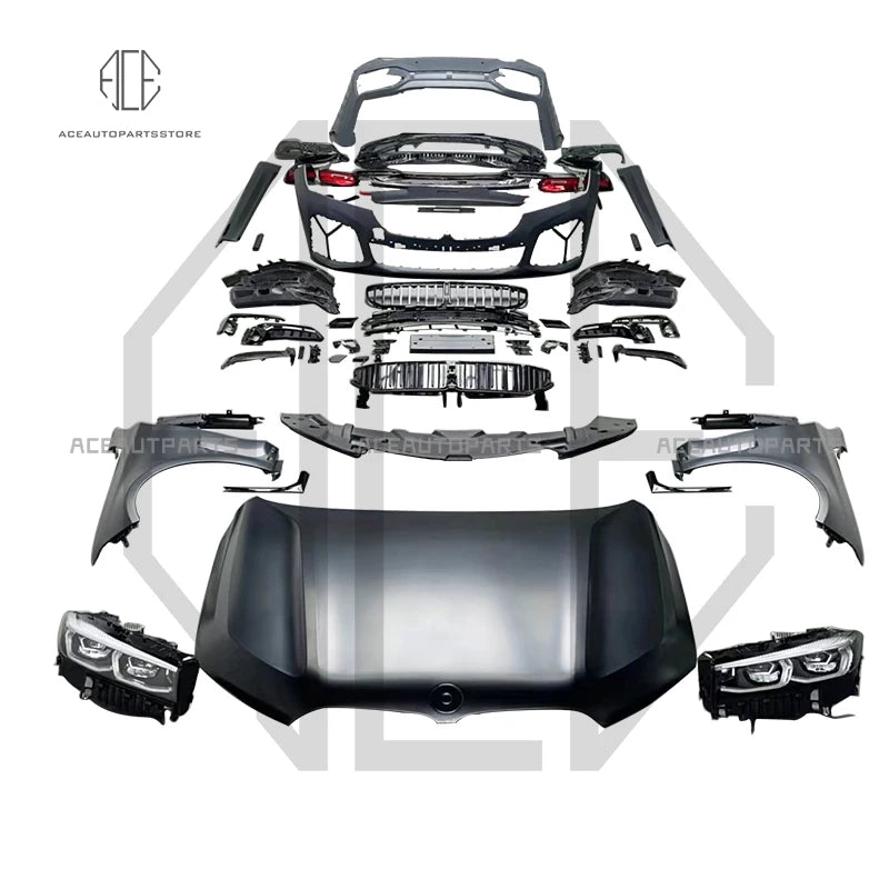 For 16-18 BMW G11 G12 730d 740i 740li 750i 750li Change to 19-21 M760li Full Body Kit Front Rear Bumper Side Skirts