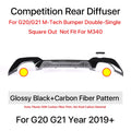 Rear Bumper Diffuser For BMW 3 Series G20 G21 M Tech Body Kit MP Competition Diffusor M340i 325i 2019 2020 2021 2022 2023