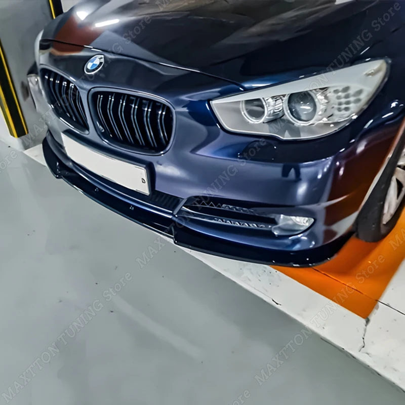 Gloss Black Car Front Bumper Spoiler Lip Splitter Deflector Exterior Diffuser Parts For BMW 5 Series GT F07 Standard 2009-2017