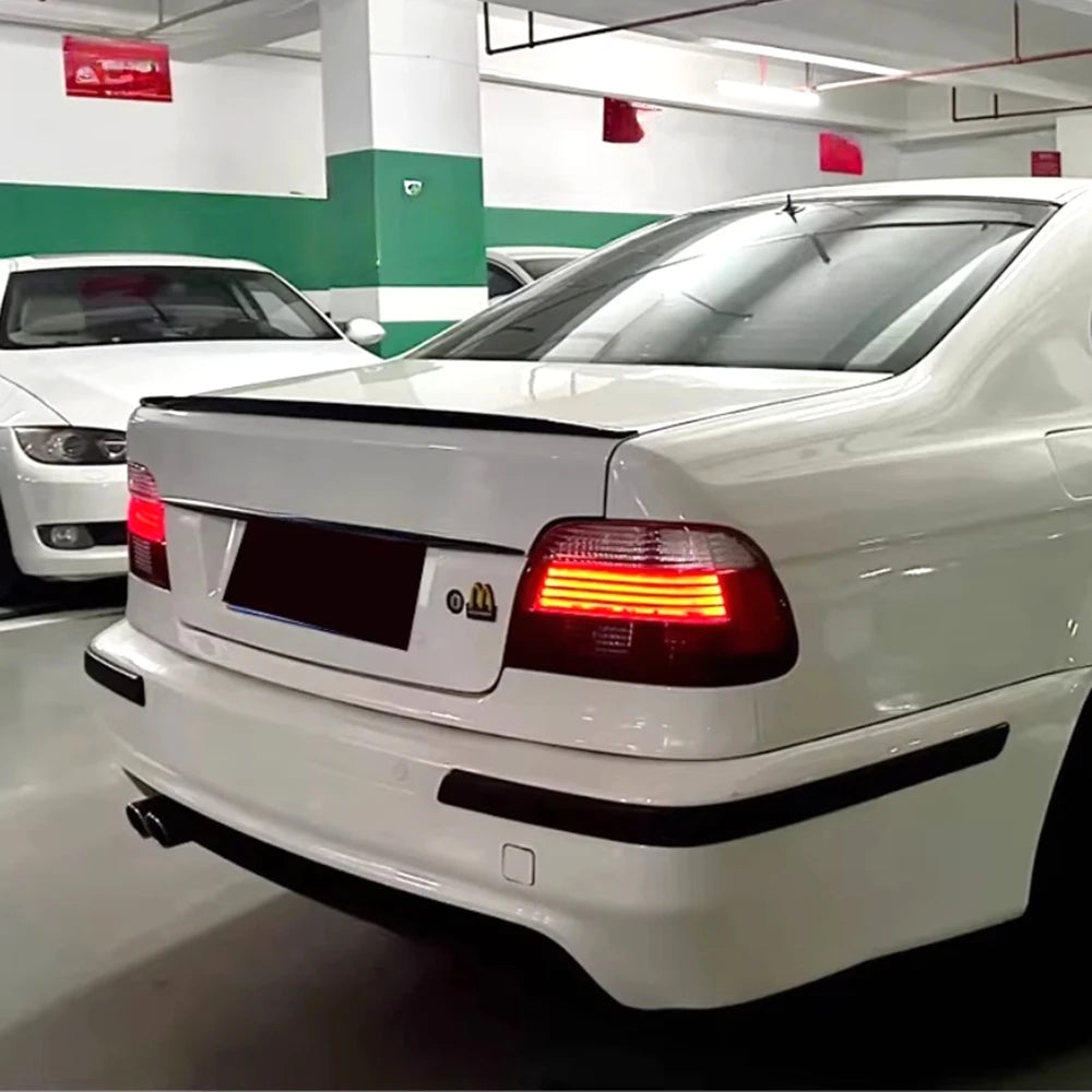 For 1996-2003 BMW 5 Series E39 E34 520i 525Li M5 Style Trunk Lip Spoiler, ABS Material, Carbon Fiber Look, Modified Accessories