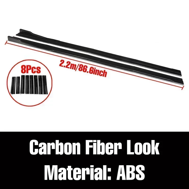 High Quality 2.2m Side Skirts Extension Rocker Splitters Diffuser Winglet Wings For BMW 7 Series G11 G12 4-Door Sedan LCI 2020+