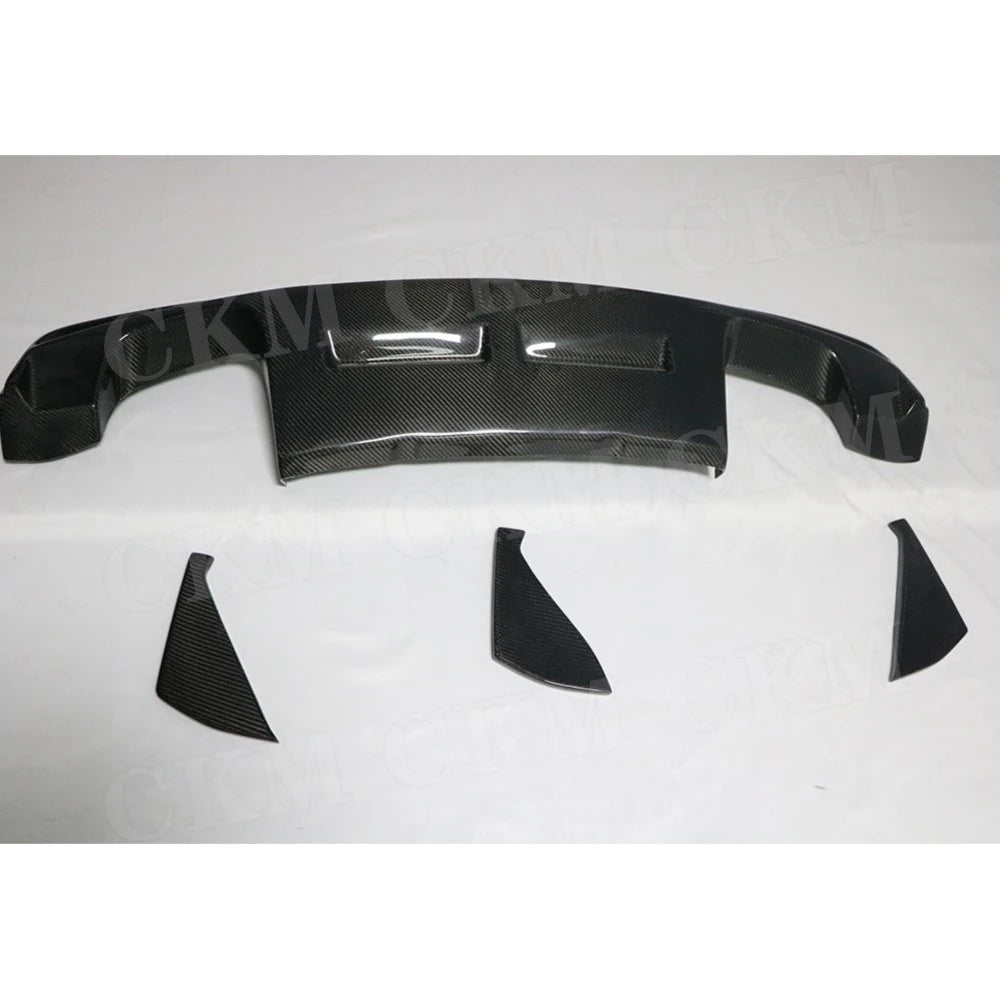 Carbon Fiber Rear Bumper Lip Diffuser Spoiler For BMW 1 Series E82 1M Base Coupe 2 Door 2011 FRP Bumper Protector Plate Body Kit