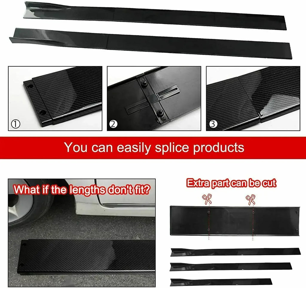 86.6" For BMW F20 F21 M Sport 2015-2019 Side Skirts Extension Rocker Splitters Diffuser Winglet Body Kit Car Accessories