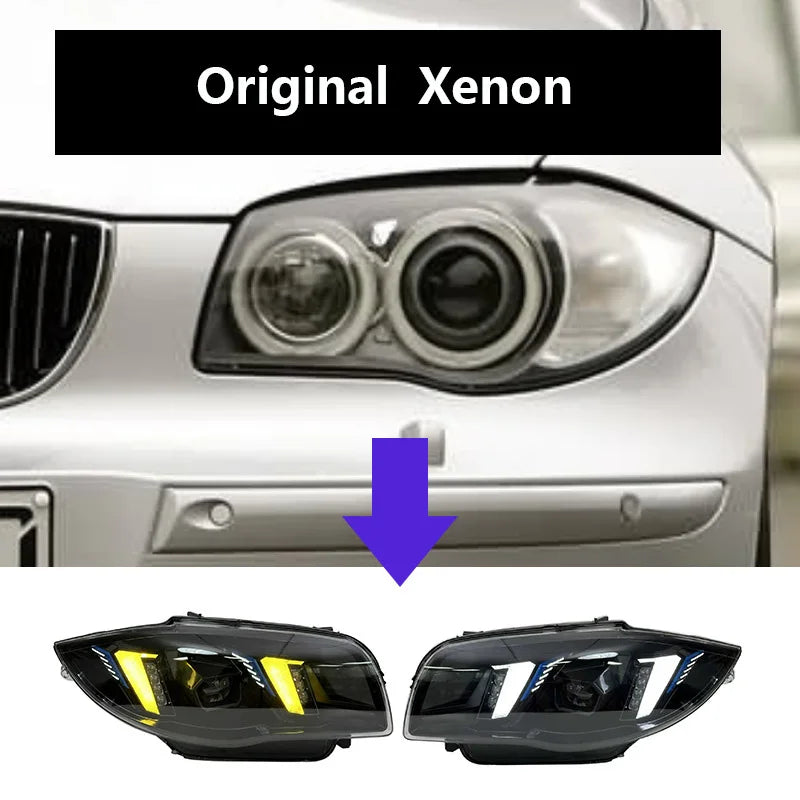 Sewiyolin Car LED Headlight Assemblies For BMW E87 2004-2011 Fog DRL Brake Turn Signal Lamp Plug and Play