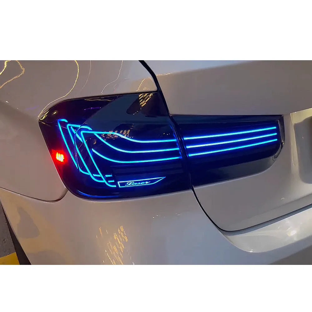 1Pair RGB Color LED Tail Light Fit For BMW 3 Series F30 Sedan 2013-2018 Rear Lamp Car Headlight Accessories