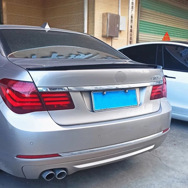 For BMW 7 Series F01 F02 F03 F04 740i 750i ABS Material Rear Trunk Lid Car Wing Lip Spoiler MP style  2008-2015