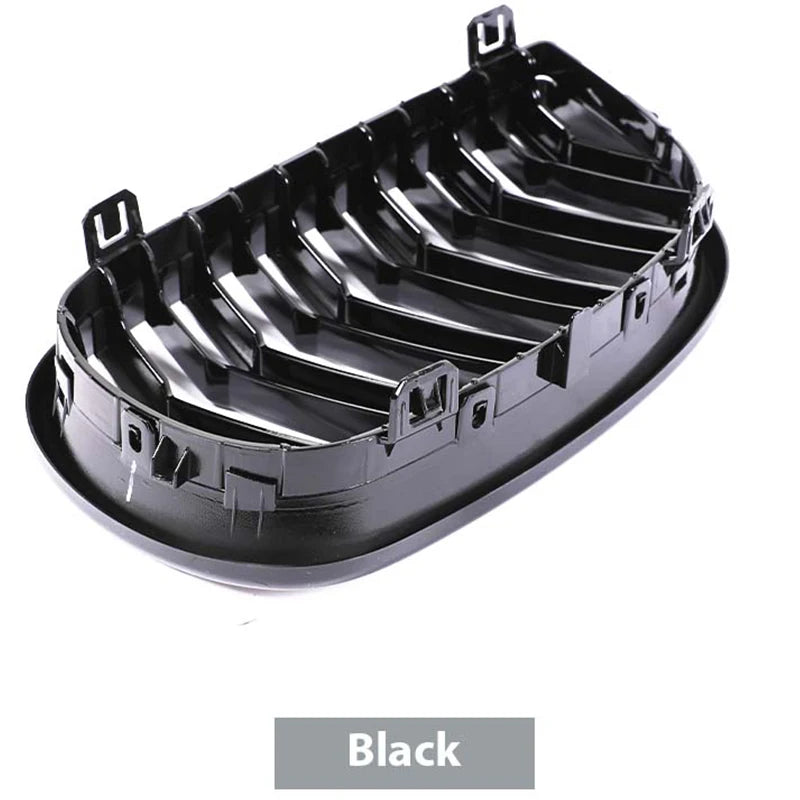 Front Bumper Kindey M Style Grille for BMW 1 Series E81 E82 E88 E87 2004-2011 Double Slat Gloss Black Grill Cover Exterior Part