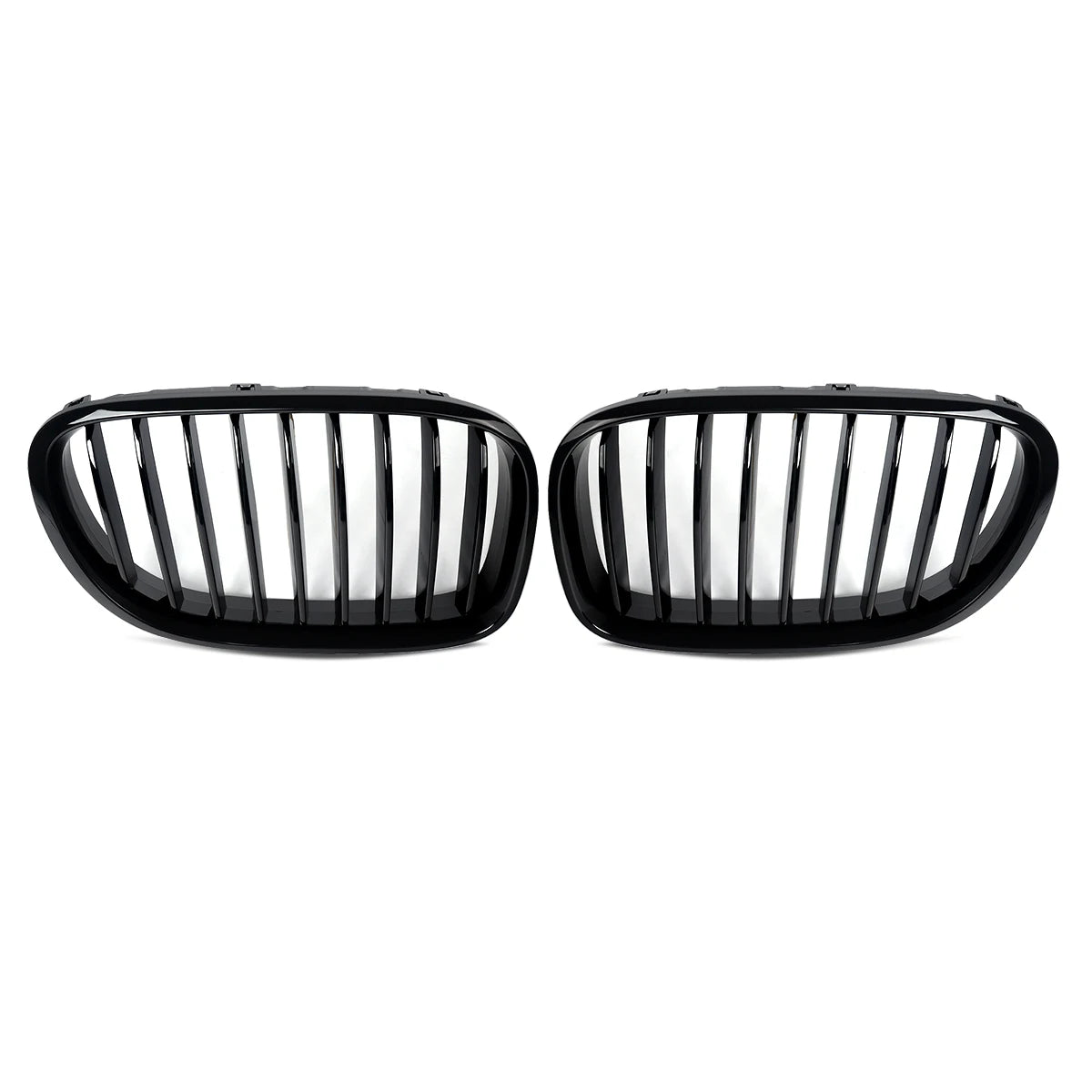 Magickit Front Bumper Kidney Grilles for BMW 7 Series F01 F02 2008 2009 2010 2011 2012 2013 2014 Gloss Black 740i 750i 760Li