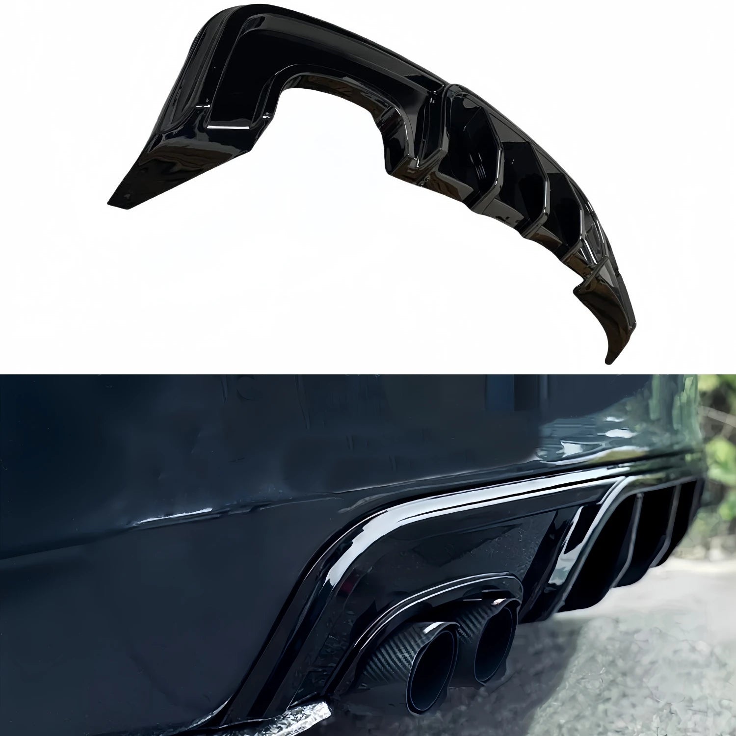 Gloss Black MP Style Car Rear Bumper Diffuser For BMW E82 Coupe E88 Convertible 120i 125i 135i M Sport 2007-2013 Tuning Bodykits