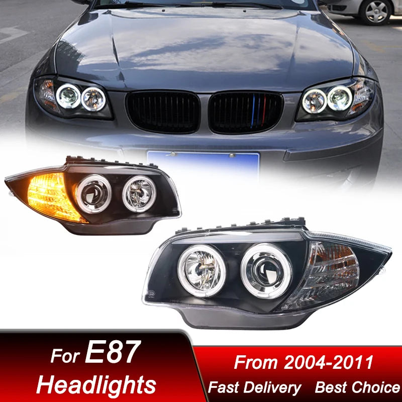 Hot Car Headlights For BMW 1 series E87 04-11 EMARK DOT style LED Headlamp Assembly Upgrade Projector Lens Accessories Kit