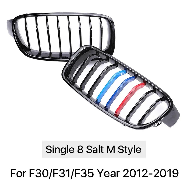 Front Refiting Racing Grille Carbon Fiber M Color Grill Kidney For BMW 3 Series F30 F31 F35 2012-2019 320i 328i 330i Accessories