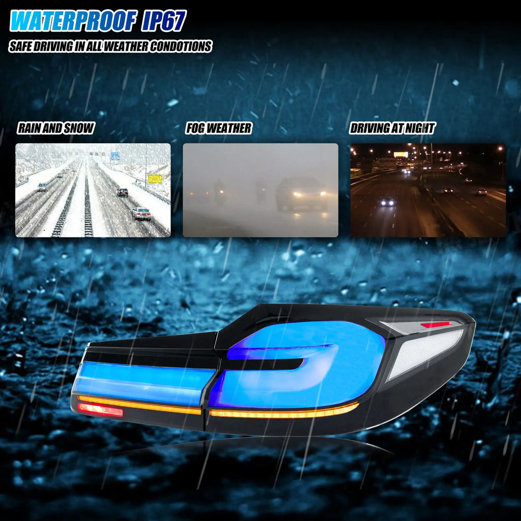 LED Tail Lights for BMW G30 F90 M5 5-Series 2017-2020 Sequential Turn Signal Blue Animation Rear Lamps Assembly