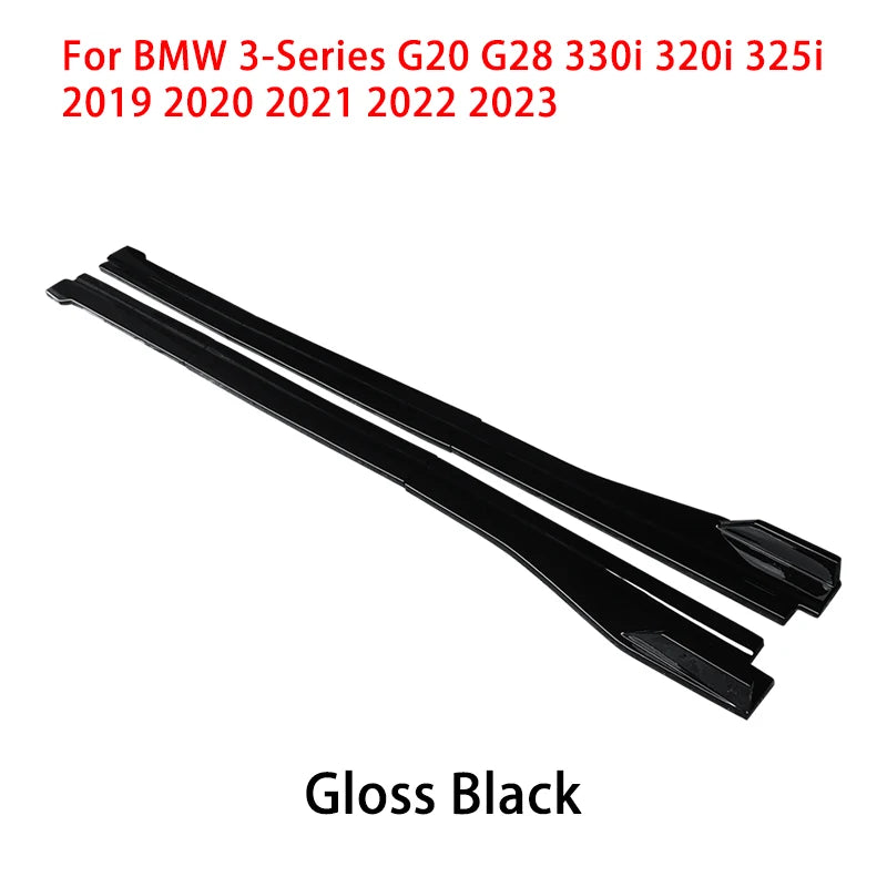 Car Accessories Side Skirt Extension Splitter Winglet Side Wing Bumper Lip ABS For BMW 3-Series G20 G28 330i 320i 325i 2019-2023